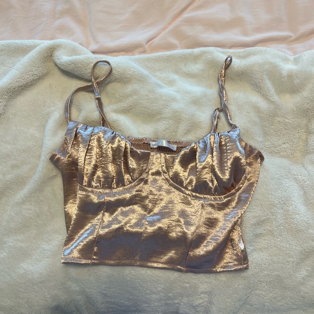 satin pink top